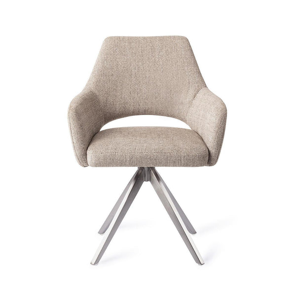 Yanai eetkamerstoel - Biscuit Beach, Turn Steel - {{ product.type }} - Kas20