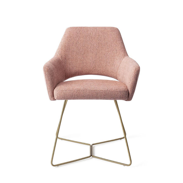 Yanai eetkamerstoel - Pink Punch, Beehive Gold - {{ product.type }} - Kas20
