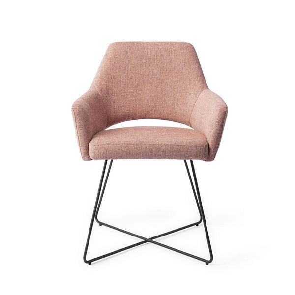 Yanai eetkamerstoel - Pink Punch, Cross Black - {{ product.type }} - Kas20
