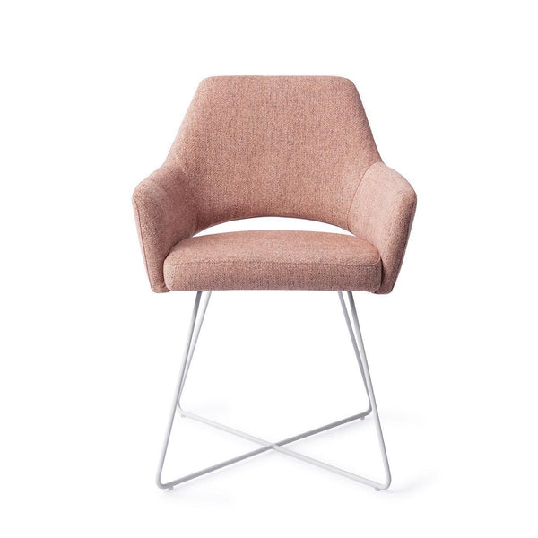 Yanai eetkamerstoel - Pink Punch, Cross White - {{ product.type }} - Kas20