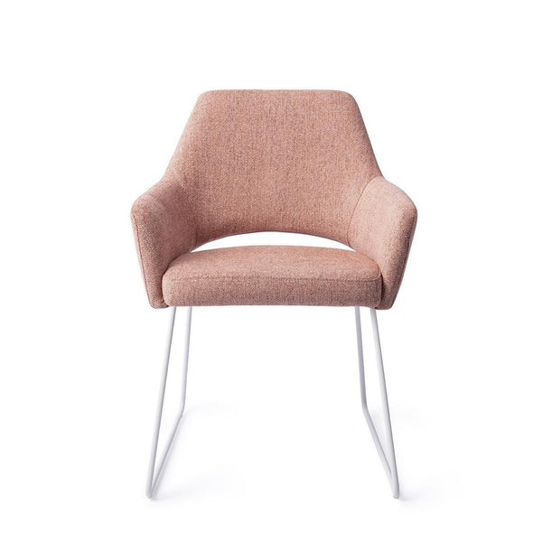 Yanai eetkamerstoel - Pink Punch, Slide White - {{ product.type }} - Kas20