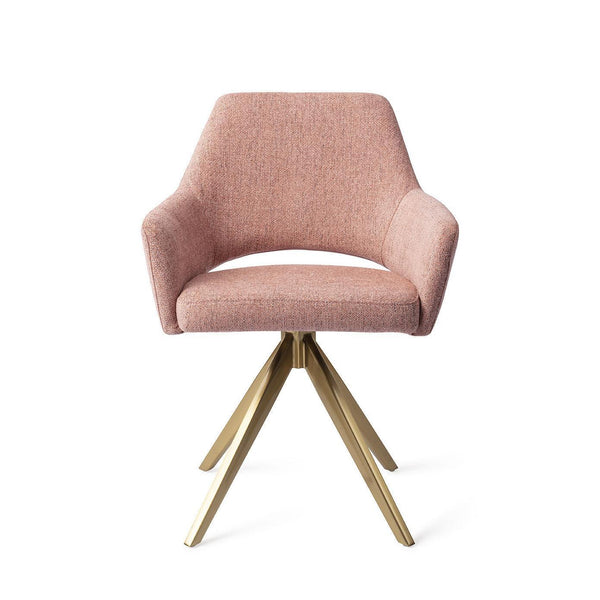 Yanai eetkamerstoel - Pink Punch, Turn Gold - {{ product.type }} - Kas20