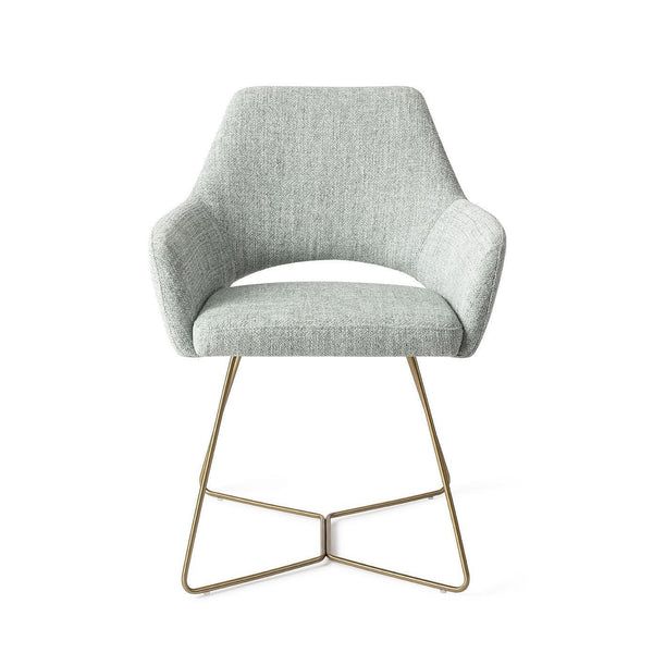 Yanai eetkamerstoel - Soft Sage, Beehive Gold - {{ product.type }} - Kas20
