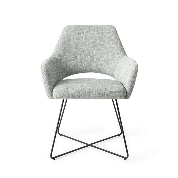 Yanai eetkamerstoel - Soft Sage, Cross Black - {{ product.type }} - Kas20