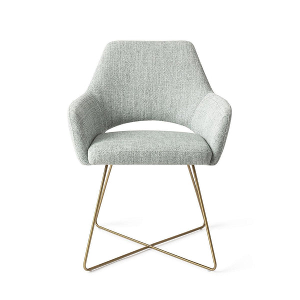 Yanai eetkamerstoel - Soft Sage, Cross Gold - {{ product.type }} - Kas20