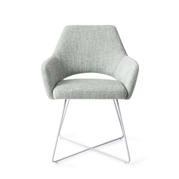 Yanai eetkamerstoel - Soft Sage, Cross White - {{ product.type }} - Kas20