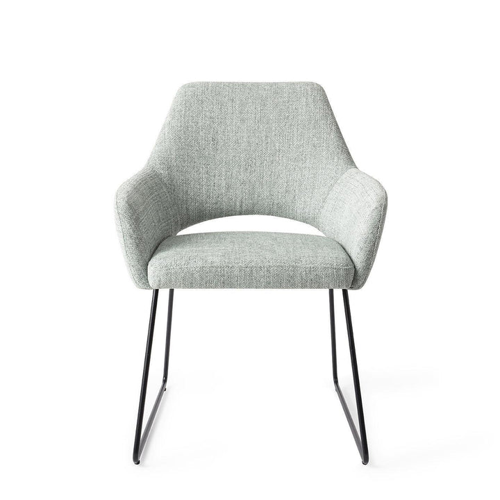 Yanai eetkamerstoel - Soft Sage, Slide Black - {{ product.type }} - Kas20