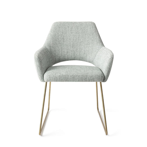 Yanai eetkamerstoel - Soft Sage, Slide Gold - {{ product.type }} - Kas20