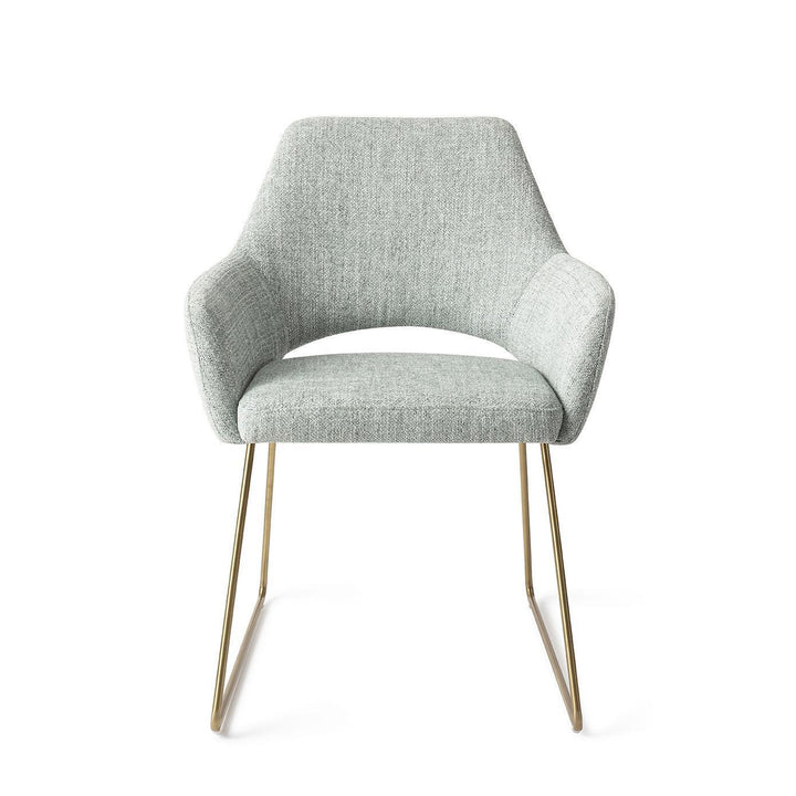 Yanai eetkamerstoel - Soft Sage, Slide Gold - {{ product.type }} - Kas20