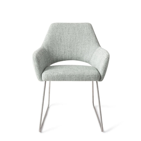 Yanai eetkamerstoel - Soft Sage, Slide Steel - {{ product.type }} - Kas20