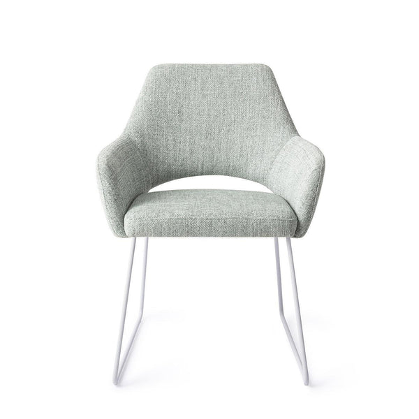 Yanai eetkamerstoel - Soft Sage, Slide White - {{ product.type }} - Kas20