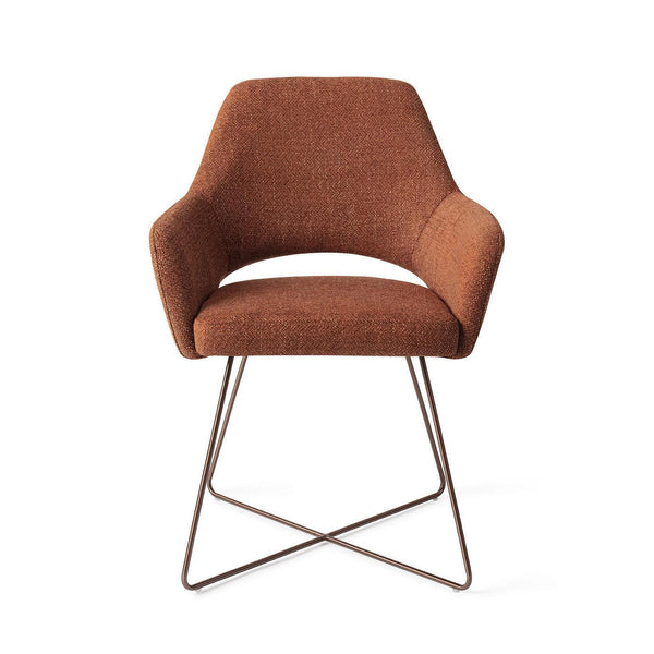 Yanai eetkamerstoel - Tuscan Terra, Cross Rose - {{ product.type }} - Kas20