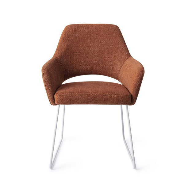Yanai eetkamerstoel - Tuscan Terra, Slide White - {{ product.type }} - Kas20